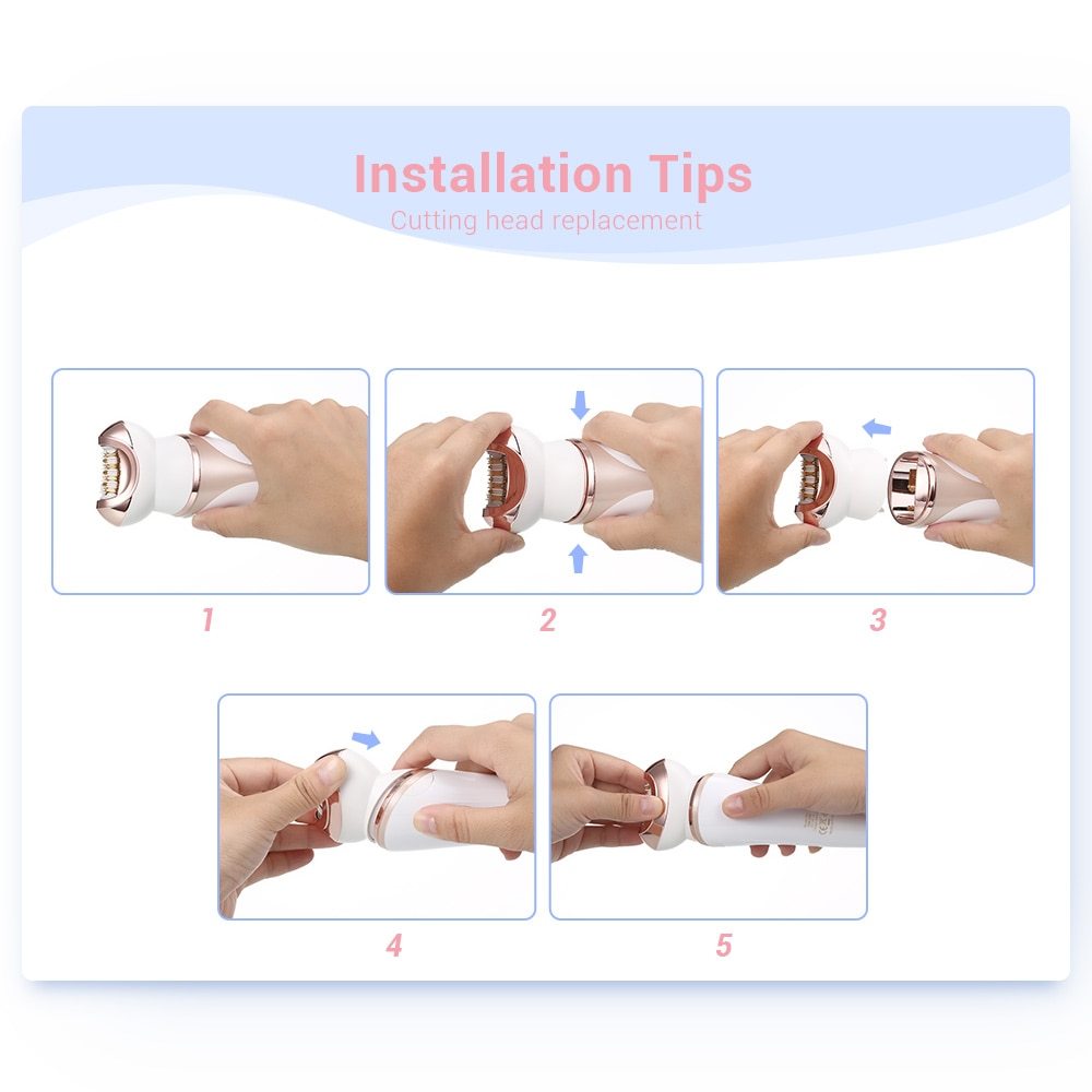 4-in-1 Ms. Rechargeable Electric Shaver Epilator Shaving Machine Multi-function Epilator Lady Hair Removal Massager Set-Electric-My Store