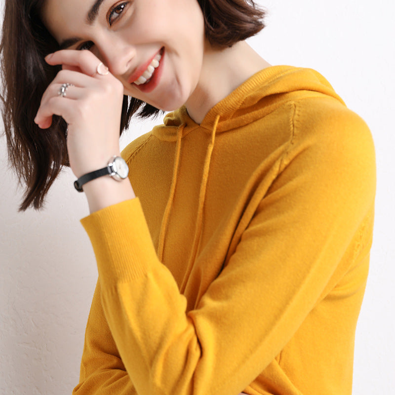 Women's Thin Sweater Hooded Sweater-Style-My Store