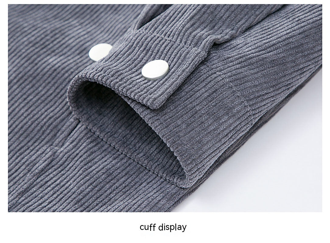 Men's Clothing Autumn Trendy Youth Fashion Casual All-match Single-breasted Polo Collar Jacket