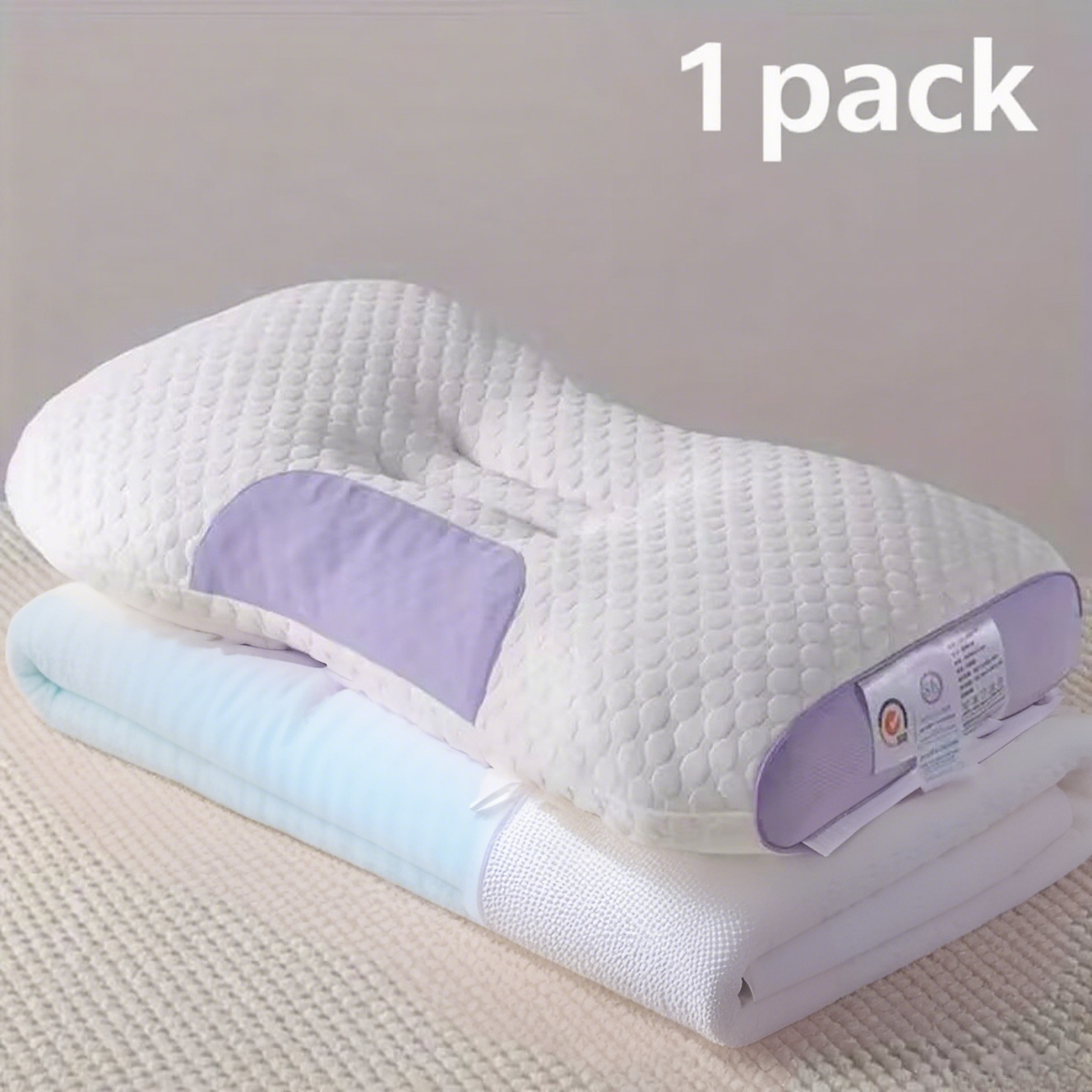 YBZ 3D Knitted Cotton Massage Pillow-Purple(1pack)--Dropsure