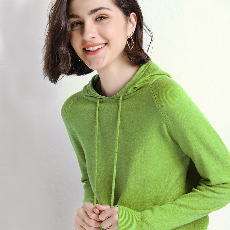 Women's Thin Sweater Hooded Sweater-Style-My Store