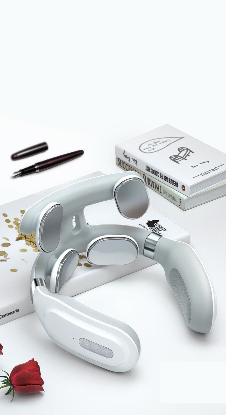 5 Mode Leher Massager Portable Elektromagnetik Pulse Pijat Leher dengan Fungsi Pemanas Leher Bersantai untuk Menghilangkan Rasa Sakit-Electric-My Store