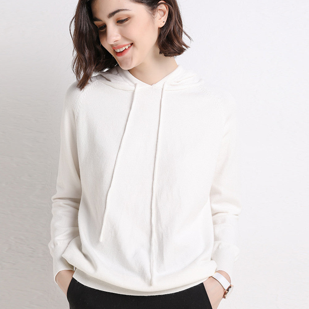 Women's Thin Sweater Hooded Sweater-Style-My Store