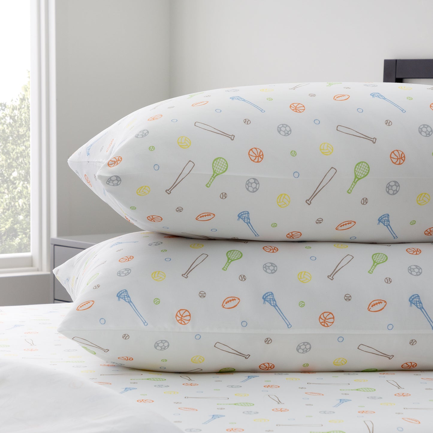 Linenspa Microfiber Sheet Set, Full, Sport Pattern--Dropsure