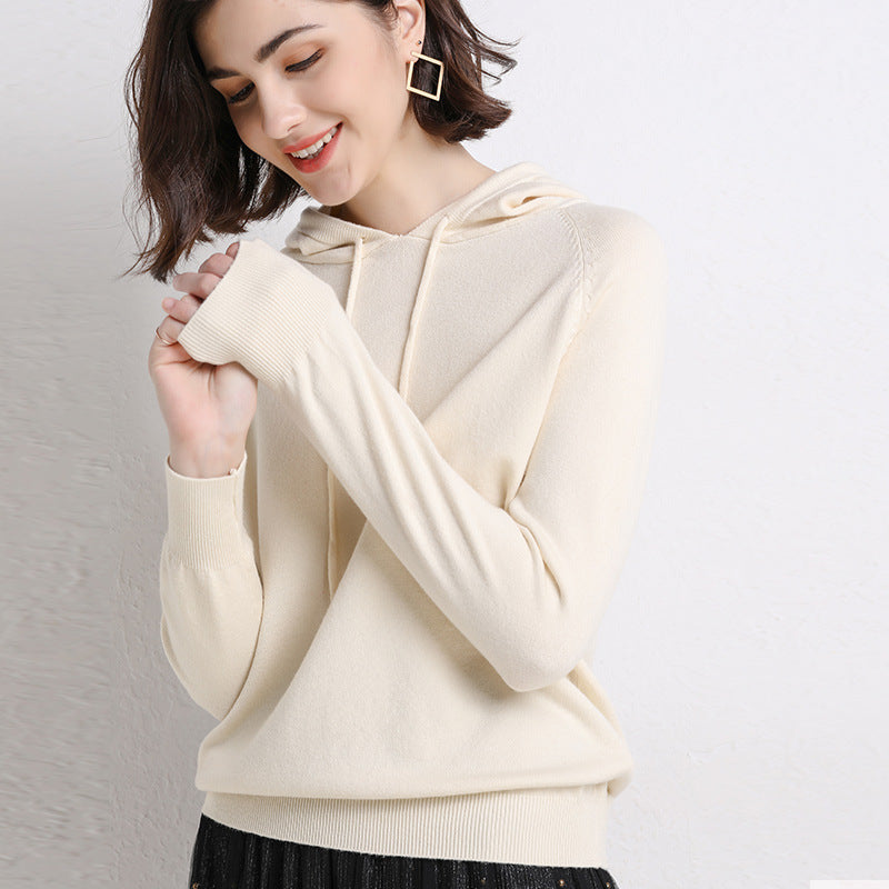 Women's Thin Sweater Hooded Sweater-Style-My Store