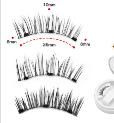 Fox-style magnetic false eyelash integrated box, natural camellia, European and American thick magnetic eyelashes, no glue eyelashes-Cosmetic-Dropsure