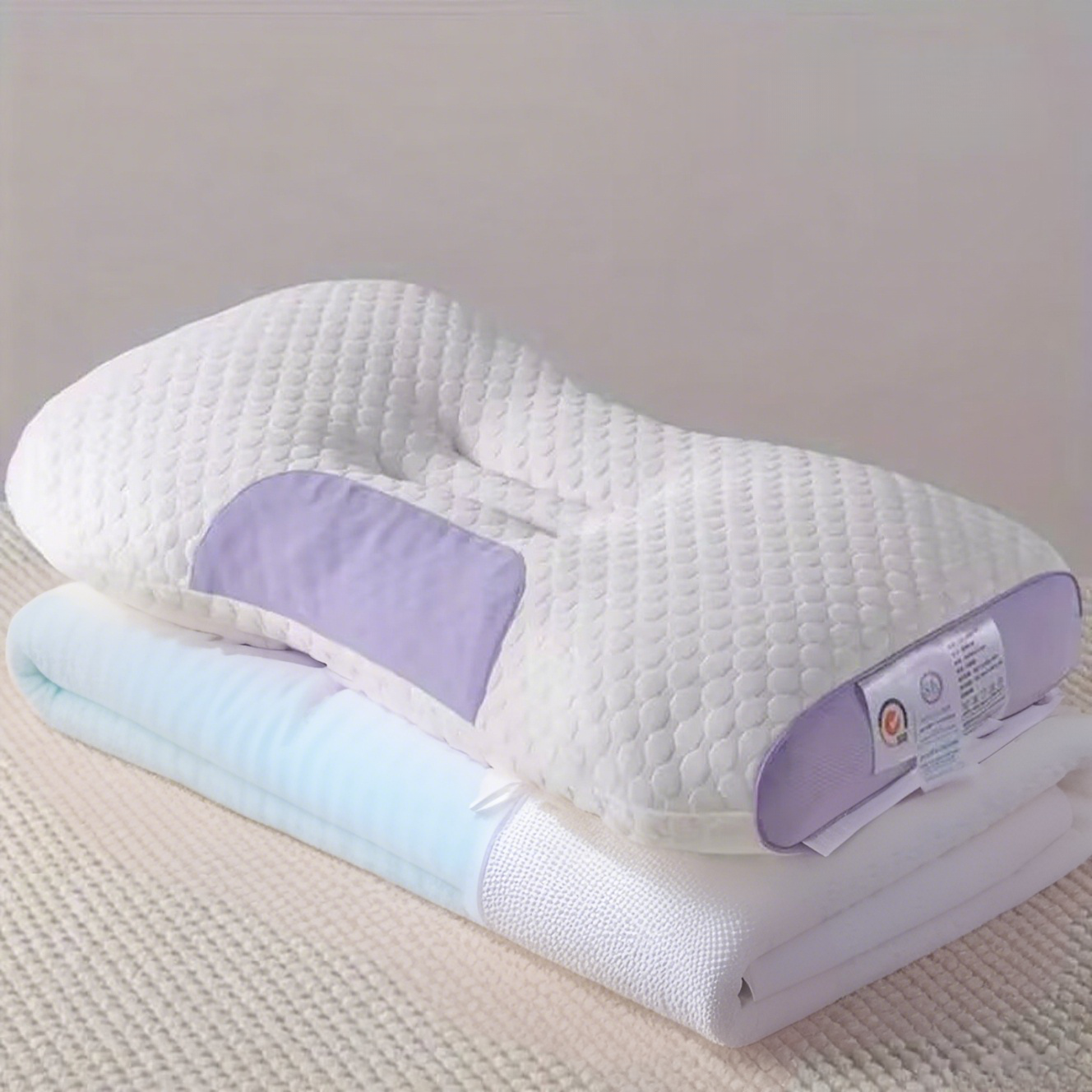 YBZ 3D Knitted Cotton Massage Pillow-Purple(1pack)--Dropsure