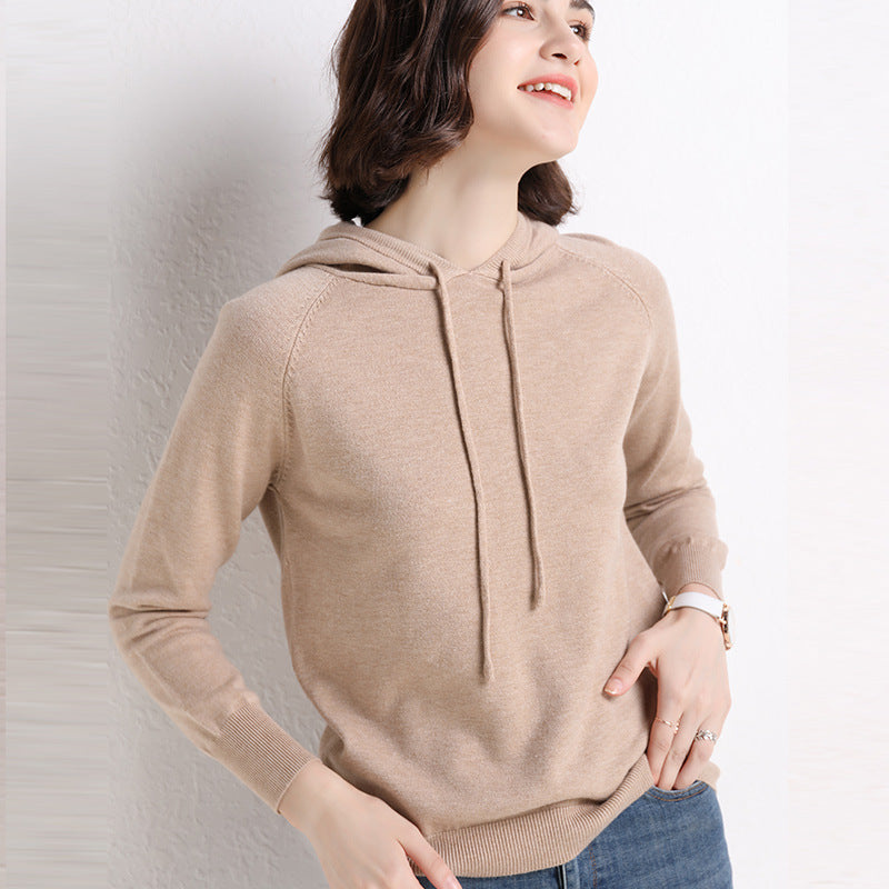 Women's Thin Sweater Hooded Sweater-Style-My Store