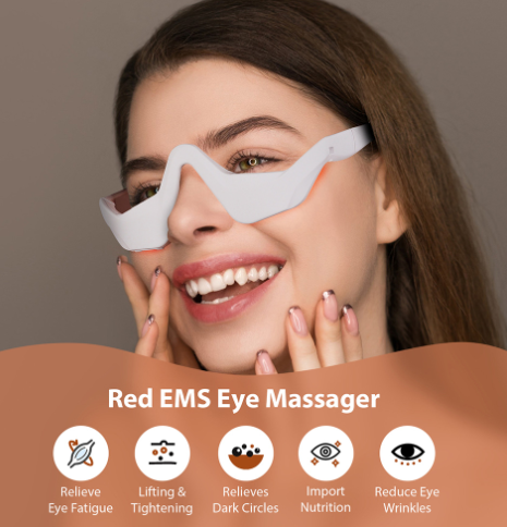 Microcurrent massage eye care device EMS eye red light massager to fade dark circles eye beauty device-Massager-Dropsure