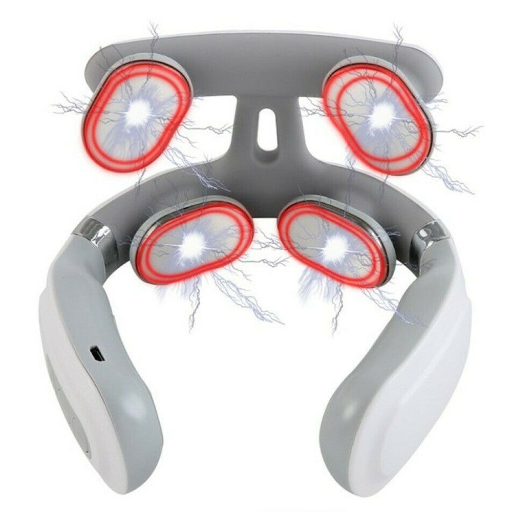 5 Mode Leher Massager Portable Elektromagnetik Pulse Pijat Leher dengan Fungsi Pemanas Leher Bersantai untuk Menghilangkan Rasa Sakit-Electric-My Store