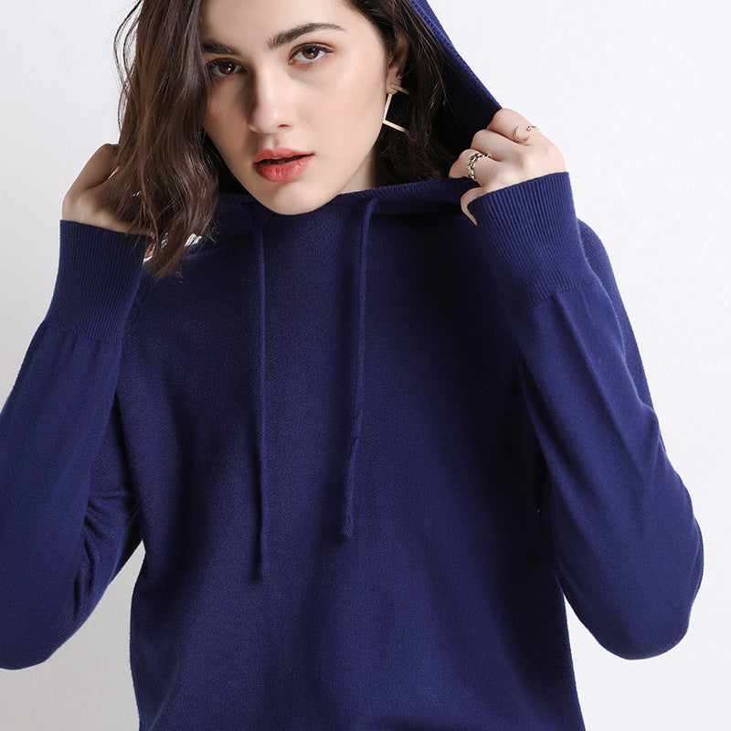 Women's Thin Sweater Hooded Sweater-Style-My Store