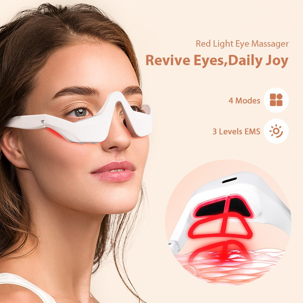 Microcurrent massage eye care device EMS eye red light massager to fade dark circles eye beauty device-Massager-Dropsure