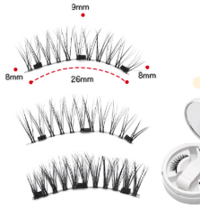Fox-style magnetic false eyelash integrated box, natural camellia, European and American thick magnetic eyelashes, no glue eyelashes-Cosmetic-Dropsure