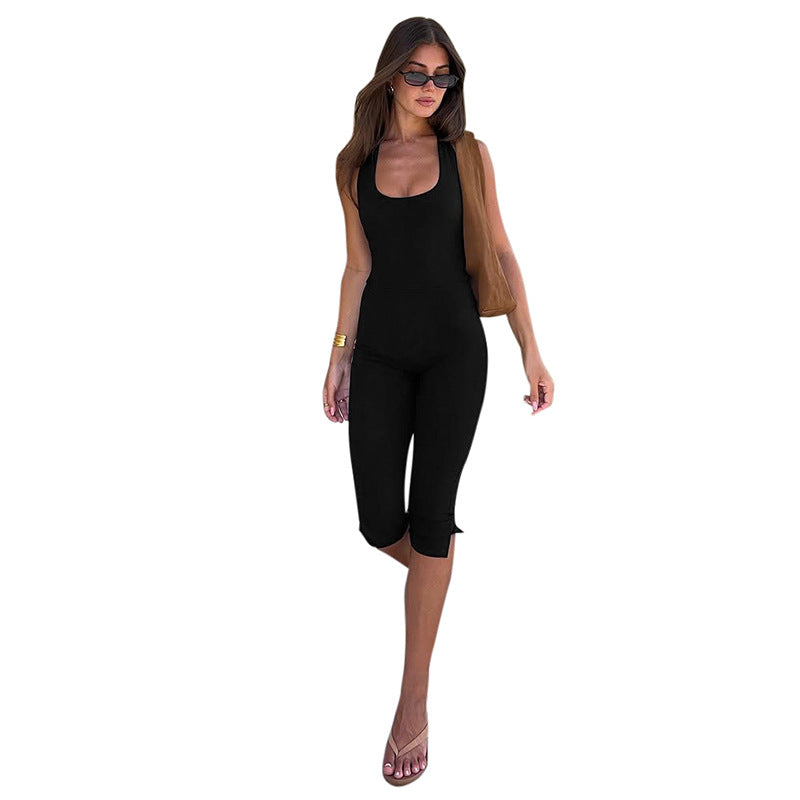 Black Jumpsuit Slim Fit Slimming Women