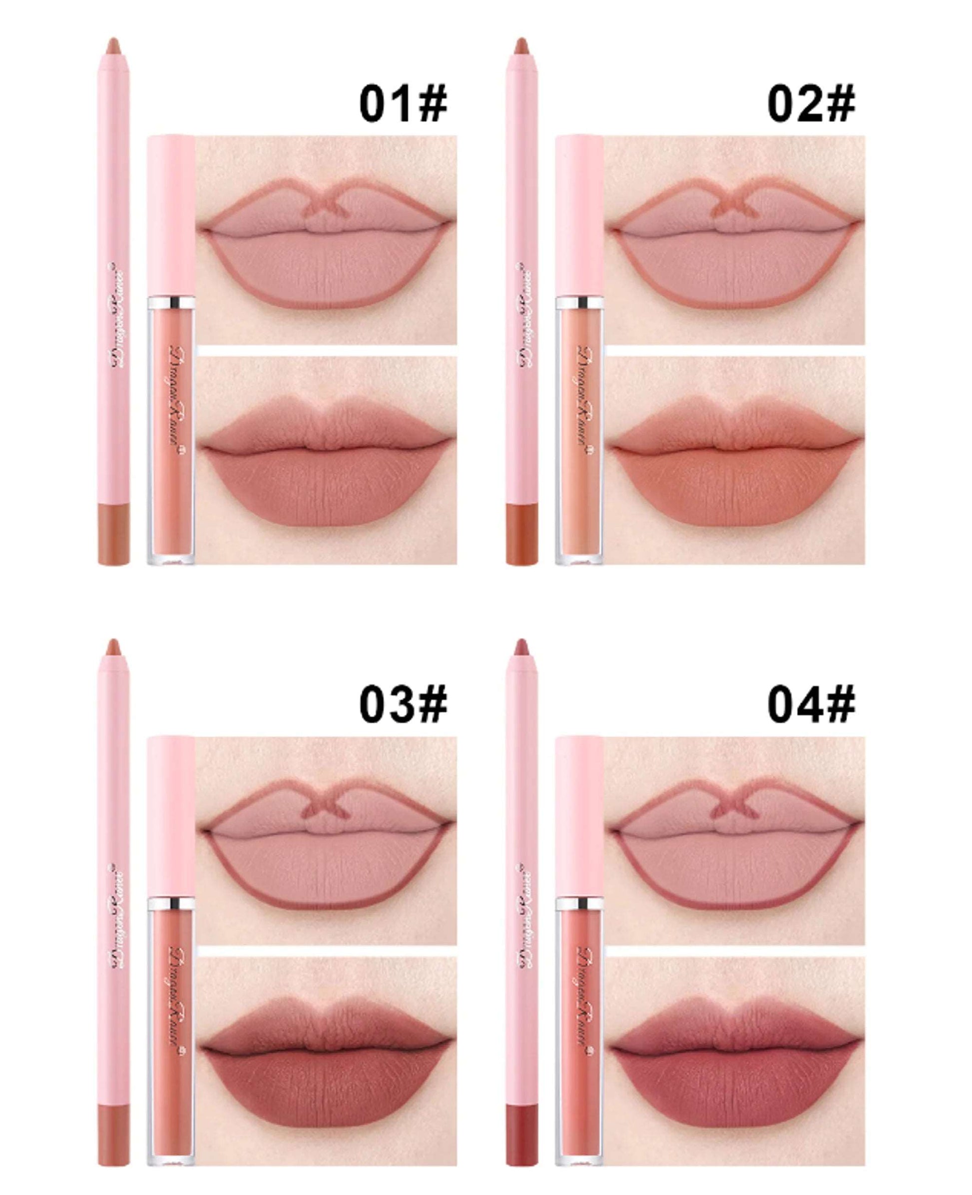 4pcs Lip Gloss Lip Liner Pen Set--Kurt & D