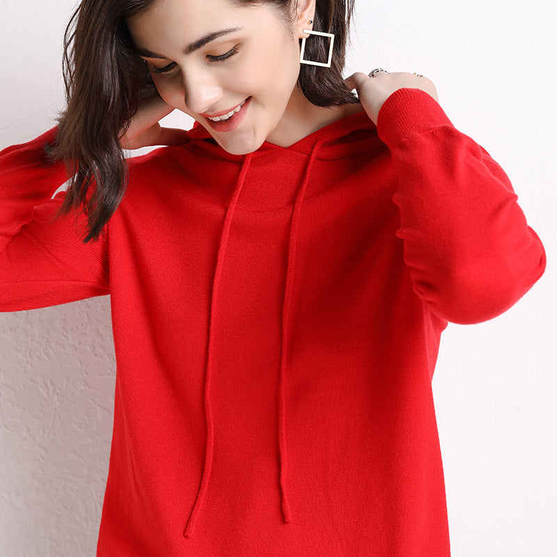 Women's Thin Sweater Hooded Sweater-Style-My Store