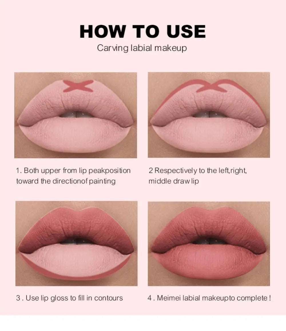 4pcs Lip Gloss Lip Liner Pen Set--Kurt & D